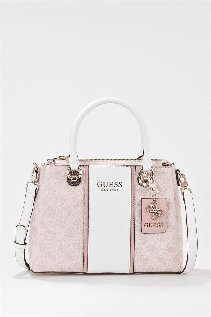 Guess Cathleen Logo Shopper Bag in Blush Faux Leather Material by ...